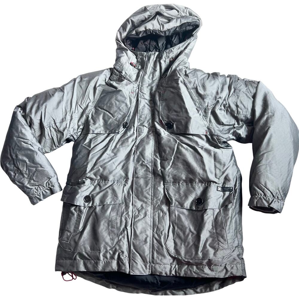 DC Shoes Snow Jacket Men Small Waterproof Ski Snowboard Gray Insulated Coat Y2K